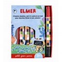 BOÎTE DE 6 FEUTRES DOUBLE POINTE DOUBLE COULEURS ELMER