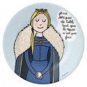 ASSIETTE À DESSERT PRINCESSE \'\'JE NE SORS PAS DE TABLE...\'\' Ø 20cm