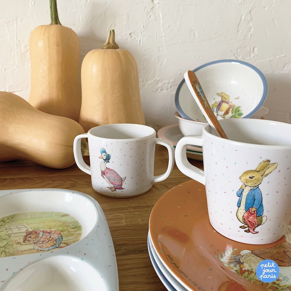 Assiette Bébé Pierre Lapin Petit Jour Paris - Rebord Ergonomique, Adaptée Aux Tout-petits, Lavable Machine