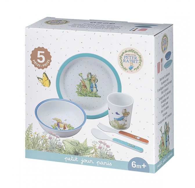 COFFRET CADEAU 5 PIÈCES PIERRE LAPIN BLEU