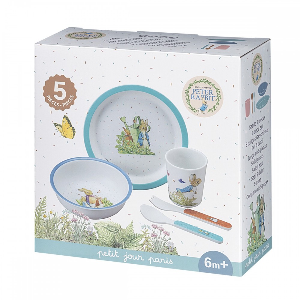 COFFRET CADEAU 5 PIÈCES PIERRE LAPIN BLEU
