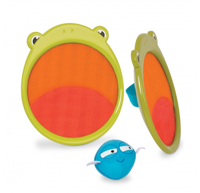 RAQUETTE AVEC VELCRO GRENOUILLE - CRITTER CATCHERS FRANKIE THE FROG