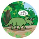 ASSIETTE À DESSERT LES DINOSAURES TRICÉRATOPS Ø20 cm