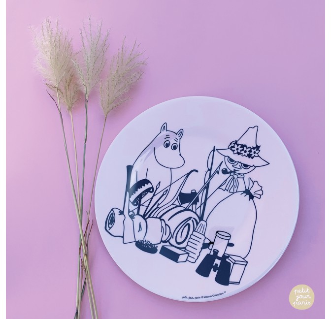 ASSIETTE À DESSERT MOOMIN ''CAMPING'' ROSE Ø20 cm