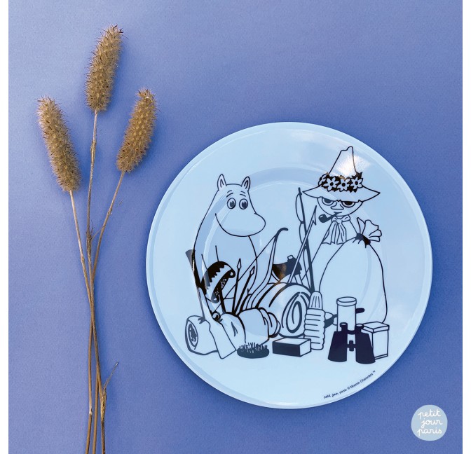 ASSIETTE À DESSERT MOOMIN ''CAMPING'' BLEU Ø20 cm