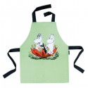 TABLIER EN TOILE CIRÉE MOOMIN VERT