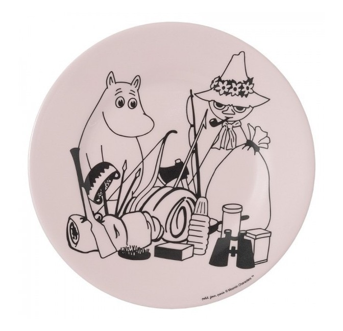 ASSIETTE À DESSERT MOOMIN ''CAMPING'' ROSE Ø20 cm