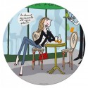 ASSIETTE À DESSERT TERRASSES PARISIENNES \'\'LE CHARIOT DES DESSERTS\'\' 