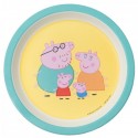 ASSIETTE BÉBÉ PEPPA PIG AVEC LES PARENTS Ø 18cm