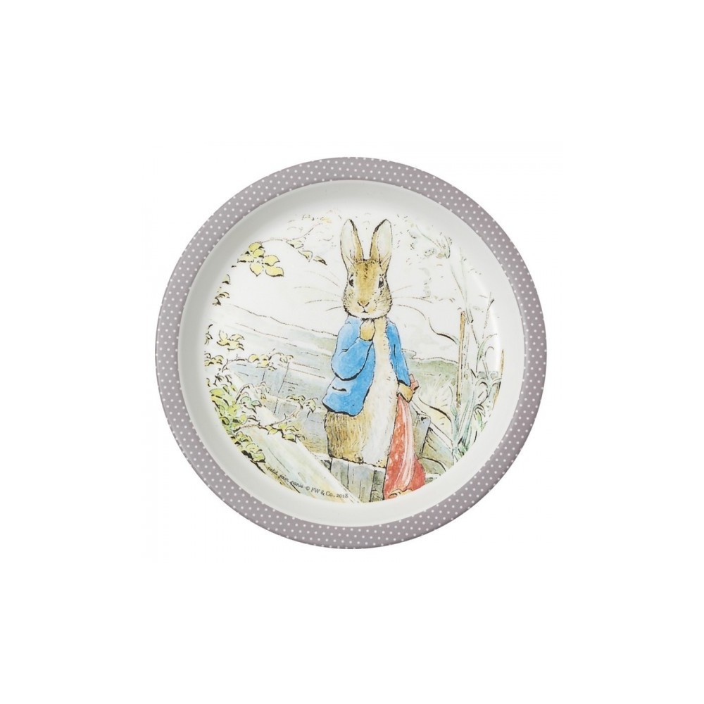 Baby Plate Peter Rabbit Taupe Baby Plate Peter Rabbit Taupe