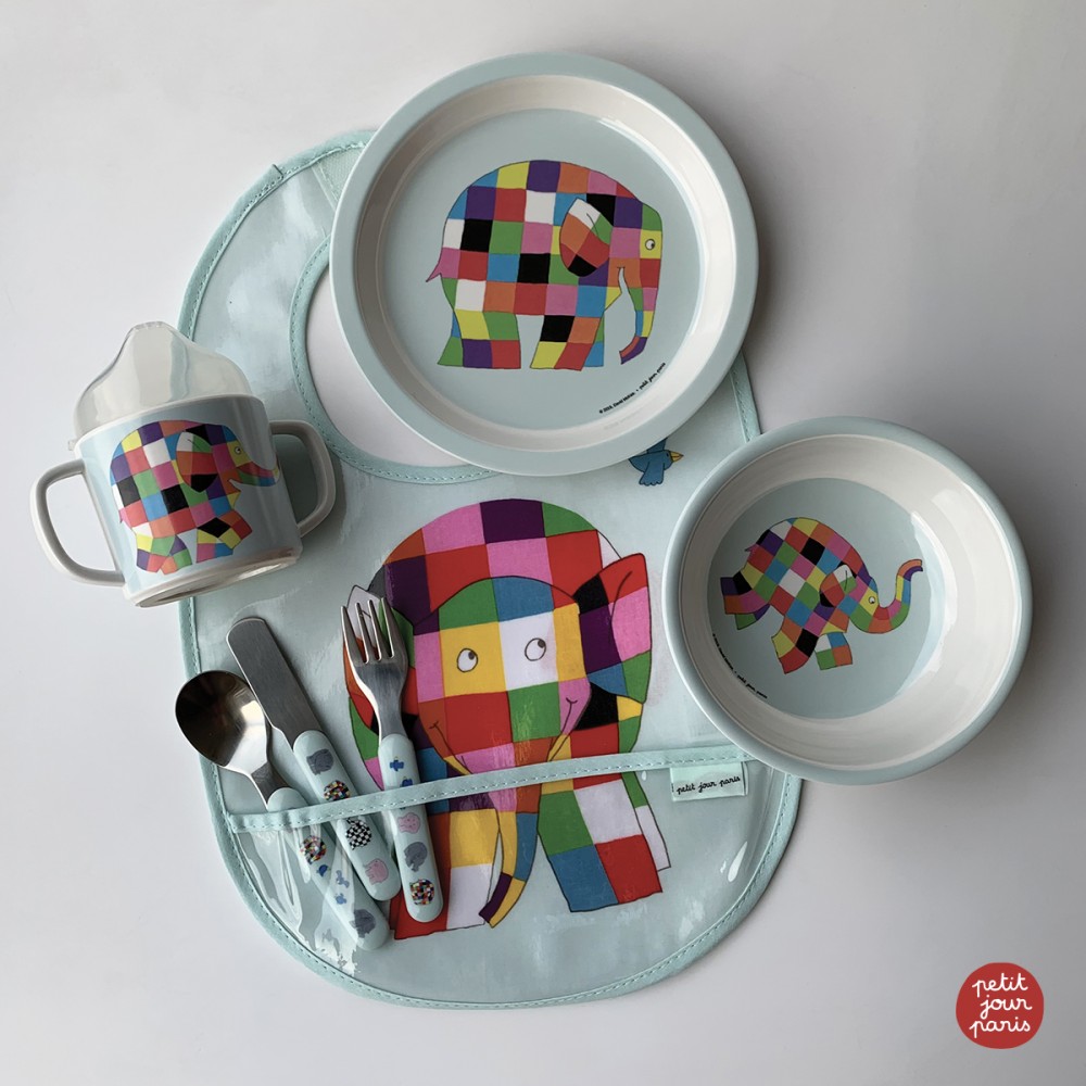 Set Mug Assiette Plate et Bol ELEPHANT