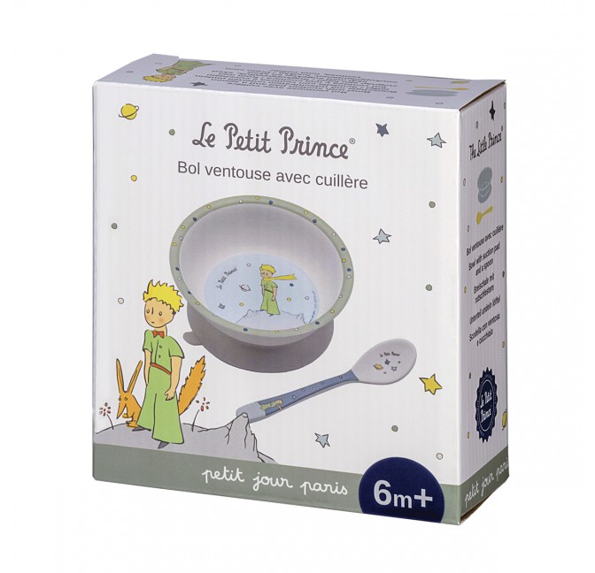 Bol ventouse avec cuillère en mélamine Le petit prince PETIT JOUR PARIS -  Ambiance & Styles