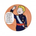 ASSIETTE À DESSERT PRINCE \'\'J\'ATTENDS QUE TOUT LE MONDE...\'\' Ø 20cm