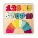 PUZZLE EN BOIS CHIFFRES ARC-EN-CIEL