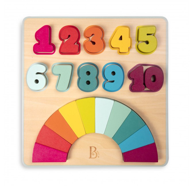 RAINBOW WOODEN NUMBER PUZZLE