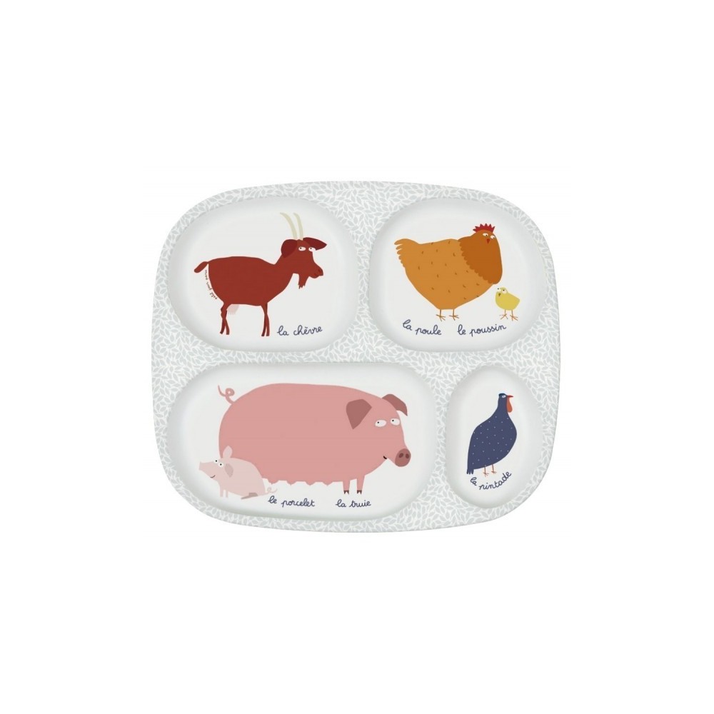 4 Compartment Serving Tray La Ferme 4 Compartment Serving Tray La Ferme