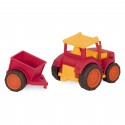 TRACTEUR ROUGE AVEC REMORQUE - RED TRACTOR
