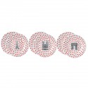 SET DE 6 ASSIETTES PARIS "PICTO - COEURS"