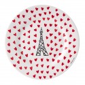 ASSIETTE TOUR EIFFEL "PICTO - COEURS"  Ø20cm
