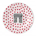 ASSIETTE ARC-DE-TRIOMPHE "PICTO - COEURS" Ø20cm