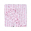 LANGE 120 X 120 CM LES CHATS ROSE