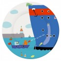 ASSIETTE À DESSERT EN VOYAGE \'\'DANS LE PORT\'\' Ø 20cm