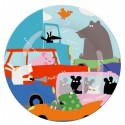 ASSIETTE À DESSERT EN VOYAGE \'\'EMBOUTEILLAGE\'\' Ø 20cm